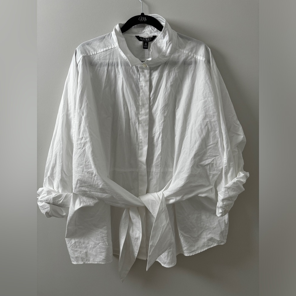 Paul, Ralph Lauren -NWT 3X - White - front tie